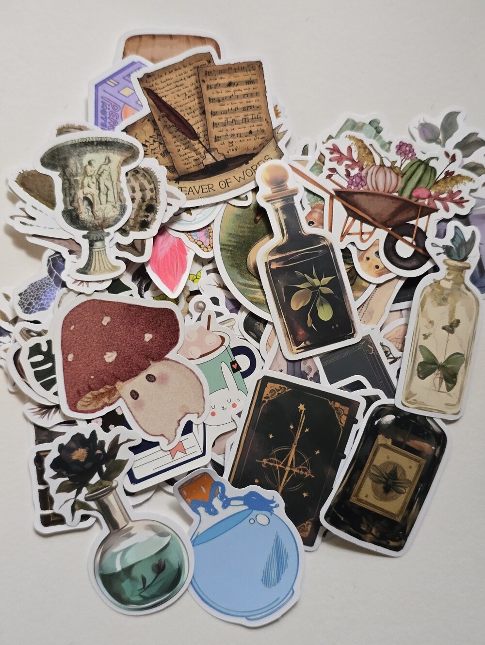 Assorted Botanical & Vintage Illustration Sticker Pack